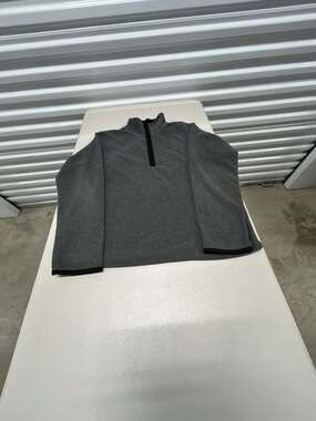 Energie Mens Gray 1/4 Zip Fleece Pullover Sweater Size L